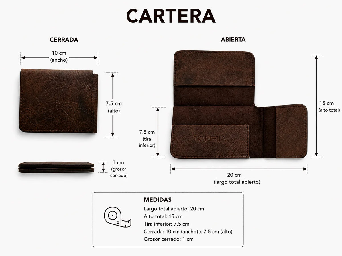 Cartera Tonella - ficha original de medidas